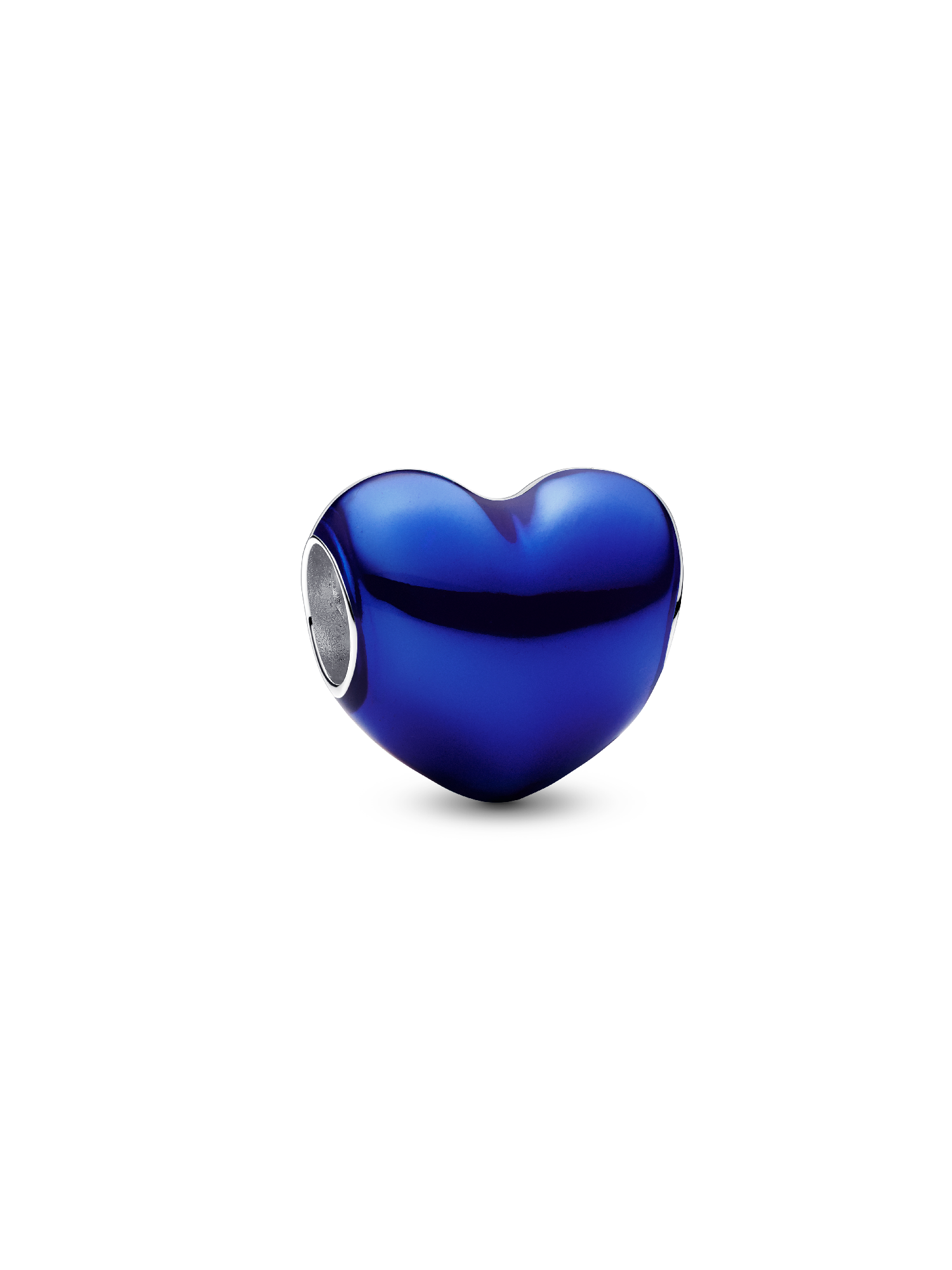 Metalik Mavi Kalp Charm