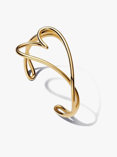 Doğal Şekilli Kalp Bangle Bileklik