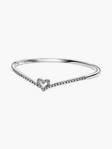 Işıltılı Dilek Kalp Bangle Bileklik
