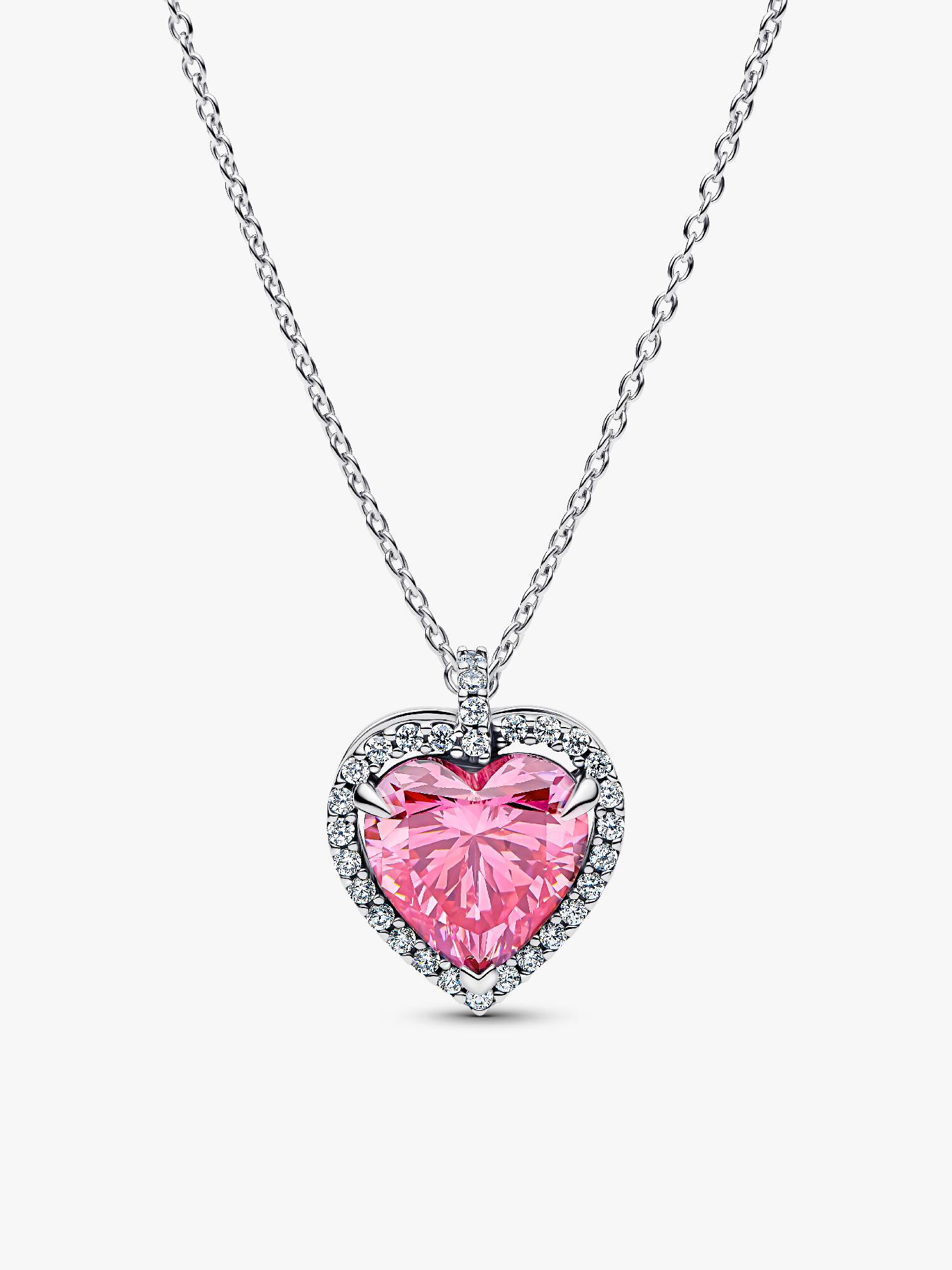 Pembe Hale Kalp Madalyon Kolye