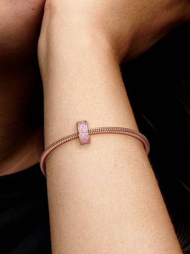 Pembe Pavé Klips Charm