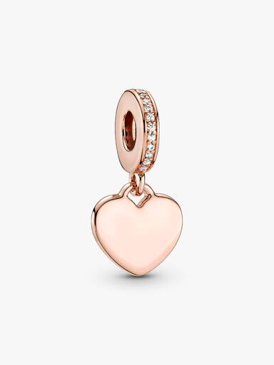 Yazı İşlenebilir Kalp Etiket Sallantılı Charm