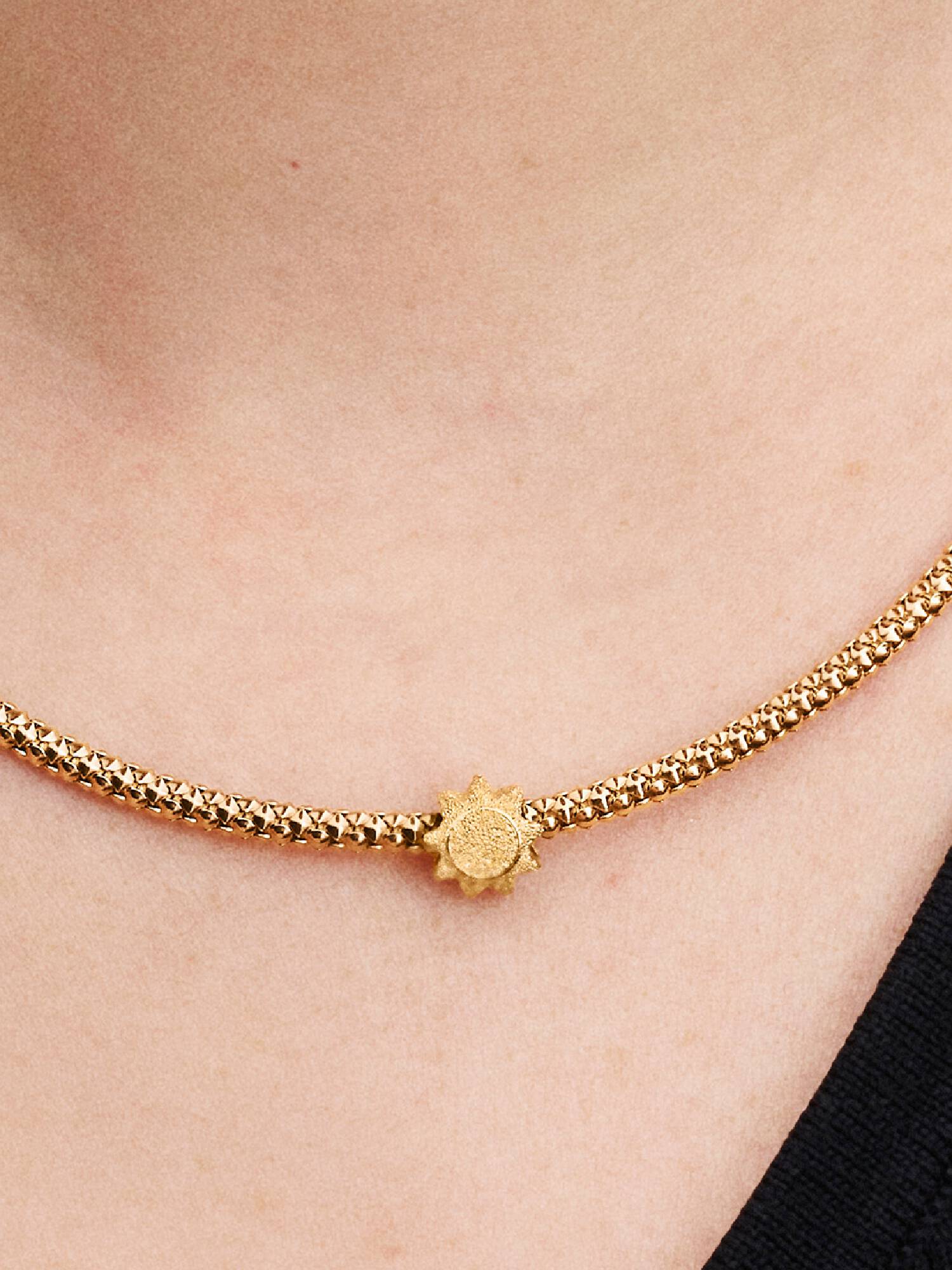 Dokulu Güneş Mini Charm