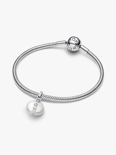 Barok İşlenmiş Tatlı Su Kültür İncili Anne Sallantılı Charm