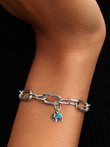 Turkuaz Renkli Fil Mini Sallantılı Charm