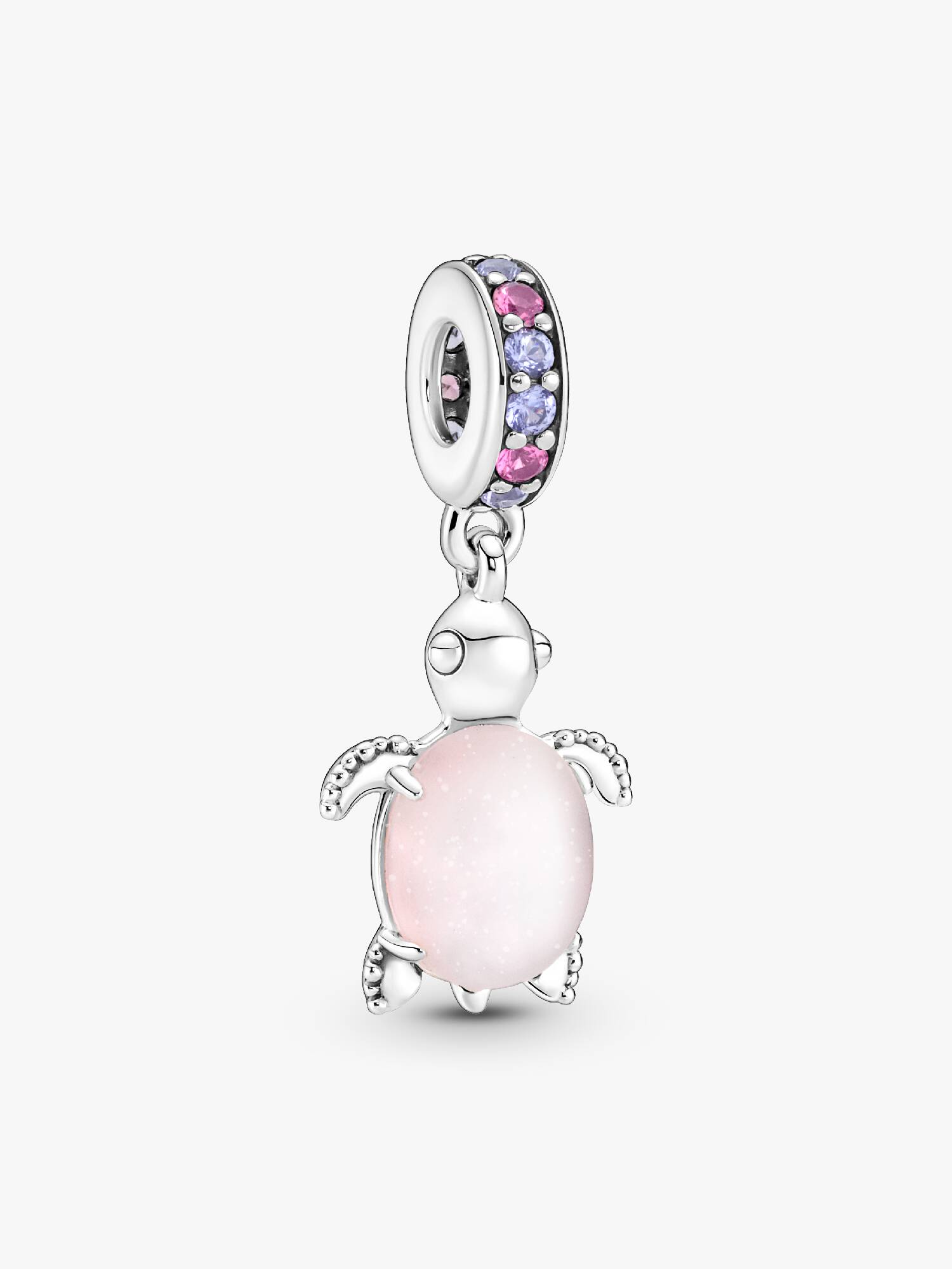 Murano Camı Pembe Deniz Kaplumbağası Sallantılı Charm