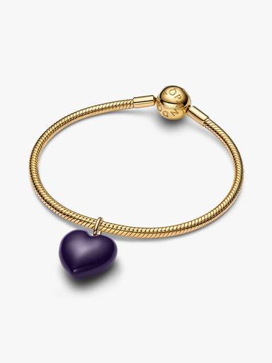 Mor Dolgun Kalp Sallantılı Charm