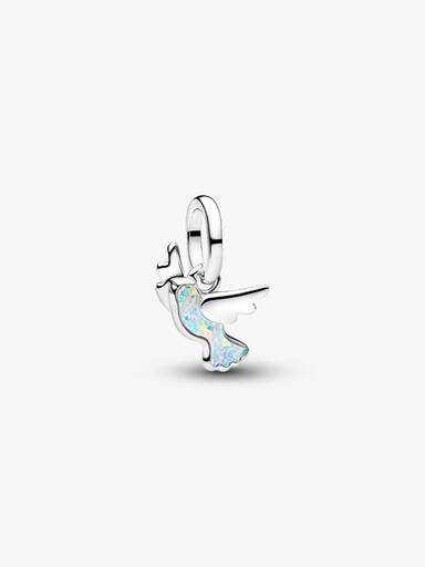 Beyaz Güvercin Mini Sallantılı Charm