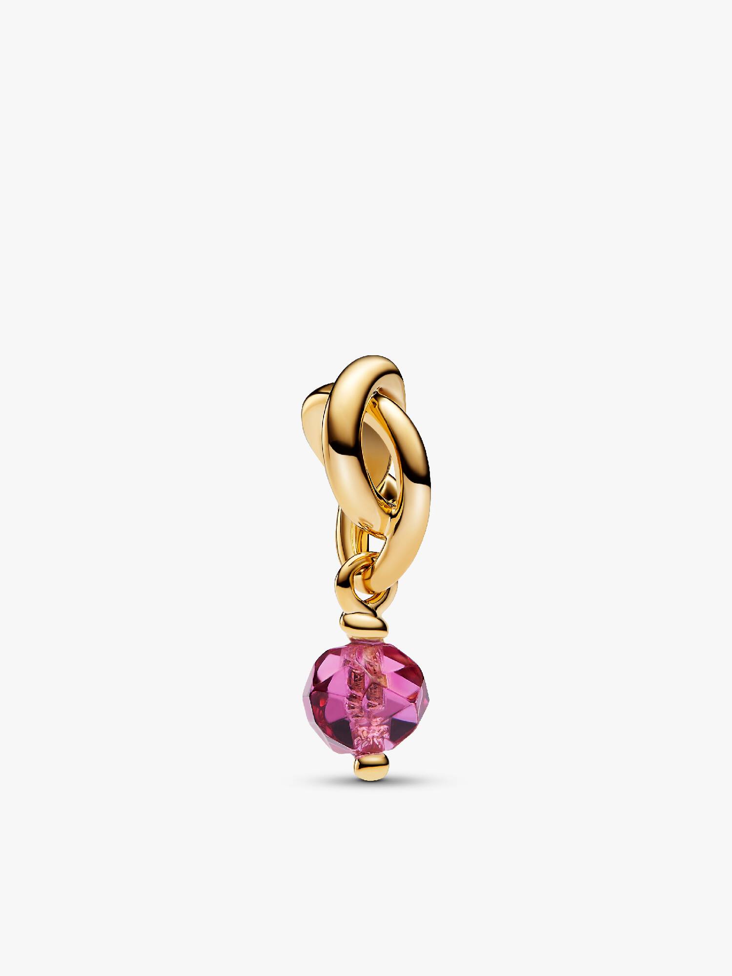Kesme Yüzeyli Pembe Sonsuzluk Sarmalı Sallantılı Charm