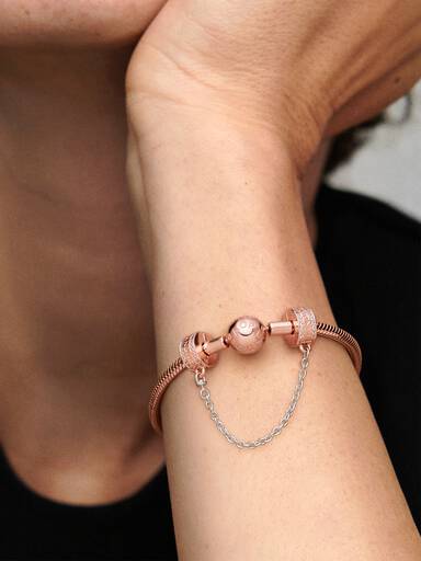 Pandora Logolu Güvenlik Zinciri Klips Charm