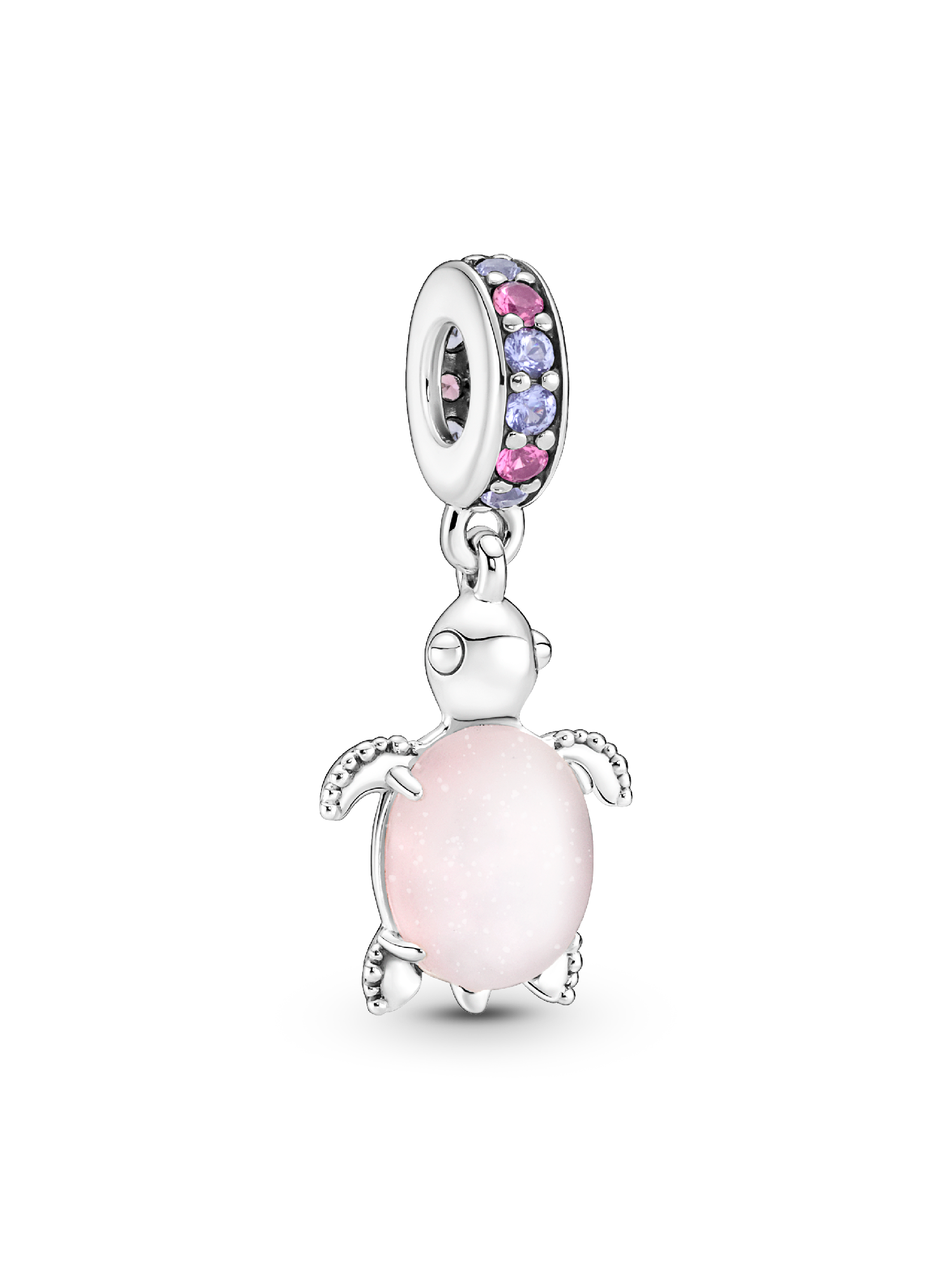 Murano Camı Pembe Deniz Kaplumbağası Sallantılı Charm