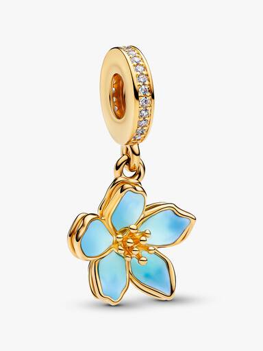 Mavi Çiçek Sallantılı Charm