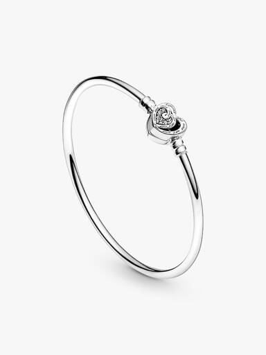 Pandora Moments İç İçe Geçen Sonsuz Kalpler Klipsli Bilezik