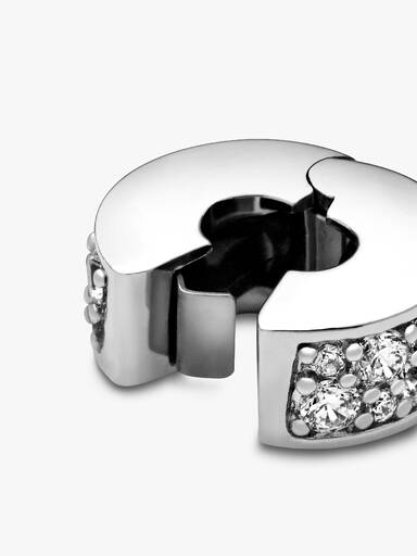 Şeffaf Pavé Klips Charm