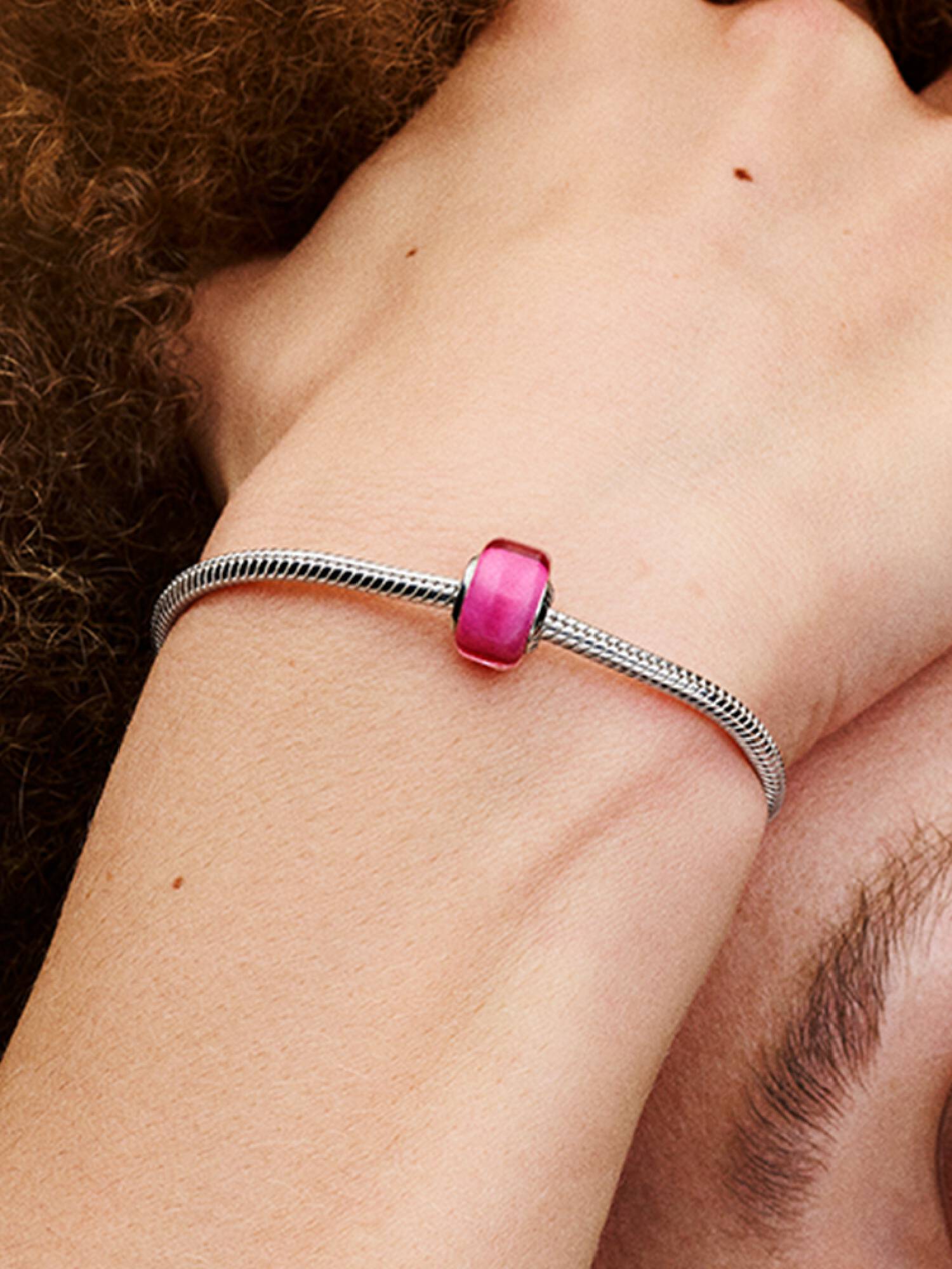 Pembe Mini Murano Cam Charm