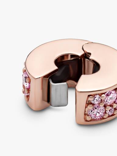 Pembe Pavé Klips Charm