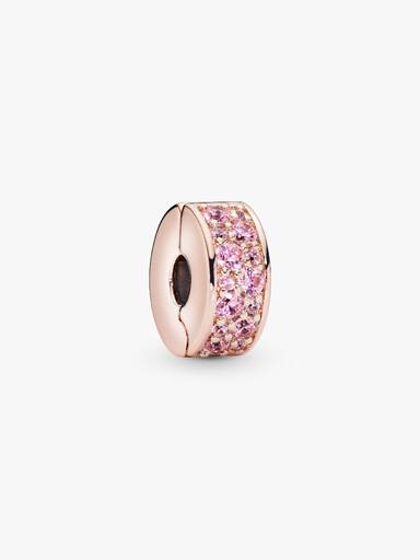 Pembe Pavé Klips Charm