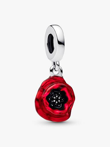 Kırmızı Çiçek Sallantılı Charm