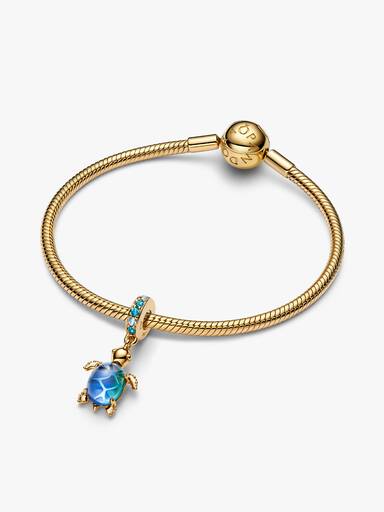 Deniz Kaplumbağası Murano Camı Sallantılı Charm