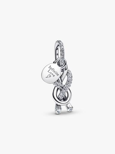 Pavé Sonsuzluk Düğümü Sallantılı Charm