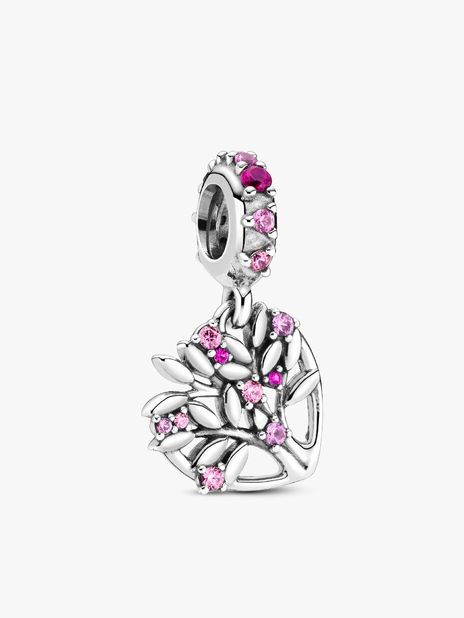 Pembe Kalp Aile Ağacı Sallantılı Charm