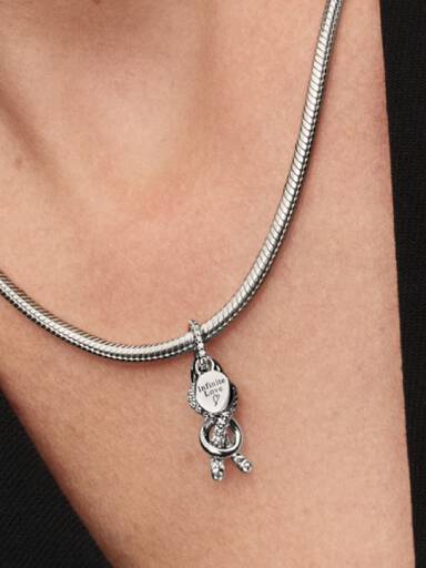 Pavé Sonsuzluk Düğümü Sallantılı Charm