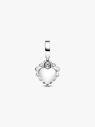 Işıltılı Kalp Çift Sallantılı Charm