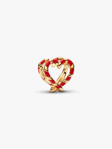 Şeker Kamışı Kafes İşi Kalp Charm