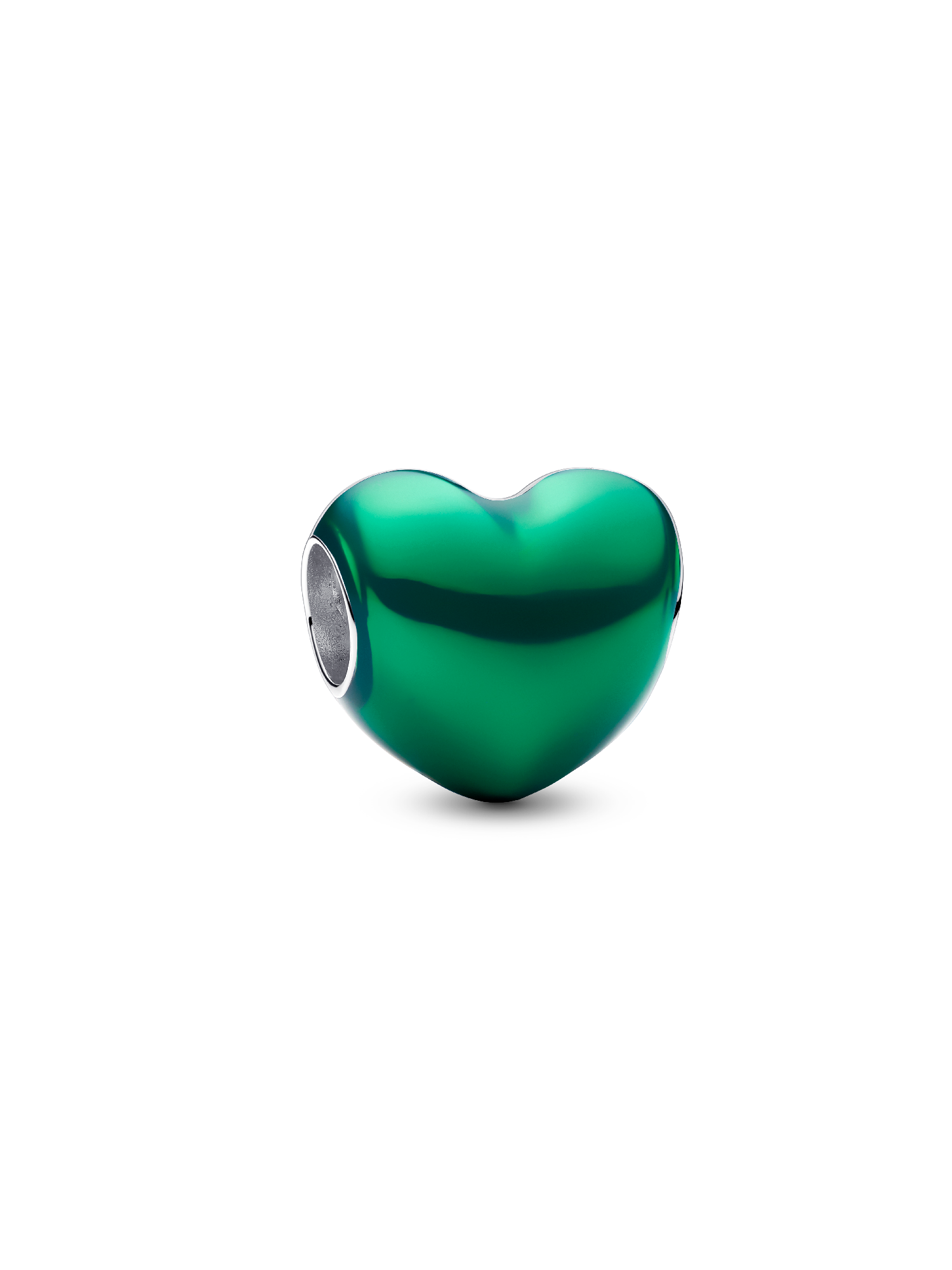 Metalik Yeşil Kalp Charm
