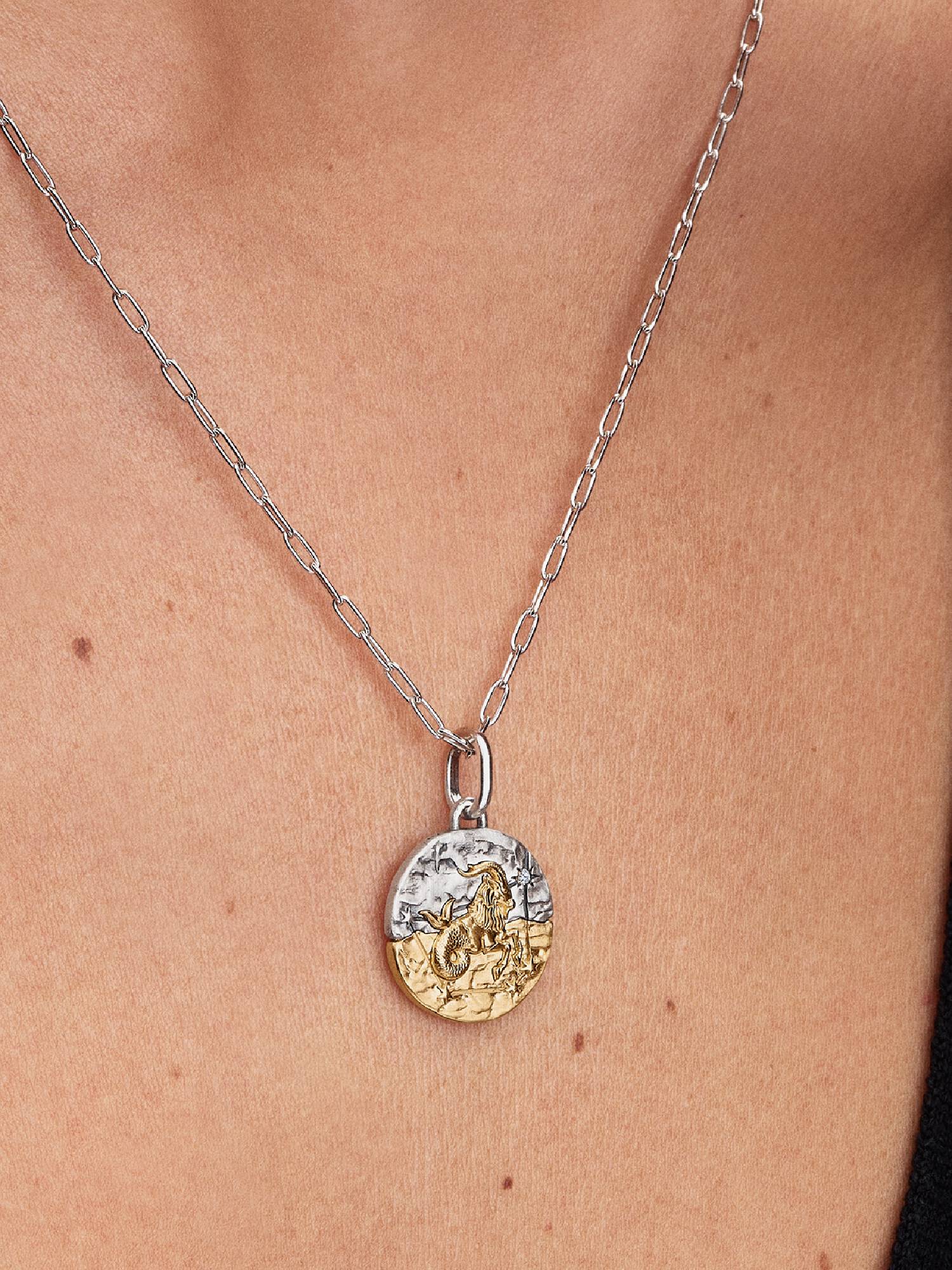 Oğlak Burcu Madalyon Charm