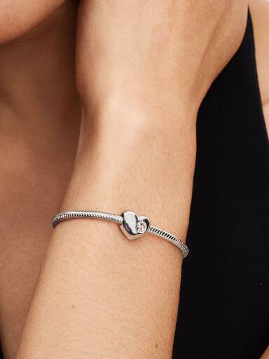 Özel Baskı Yapılabilir Şeffaf Taşlı Kalp Charm