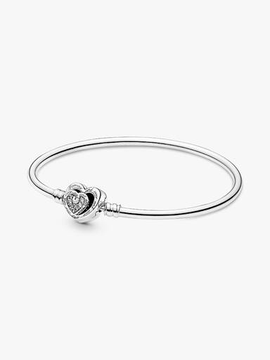 Pandora Moments İç İçe Geçen Sonsuz Kalpler Klipsli Bilezik