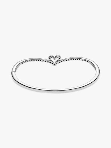 Işıltılı Dilek Kalp Bangle Bileklik