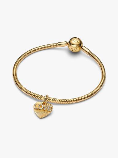İşleme Yapılabilir Kalp Etiket Sallantılı Charm