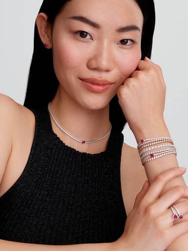 Işıltılı Tenis Bilekliği