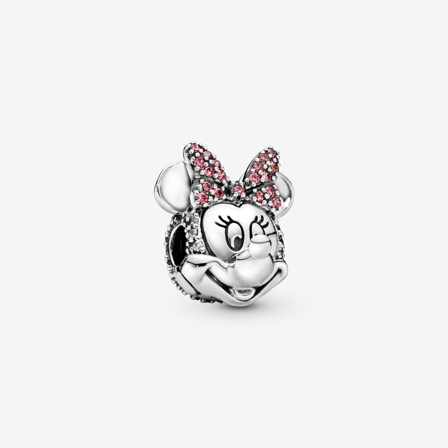 Disney Minnie Mouse Pembe Pavé Fiyonk Klips Charm image number 0