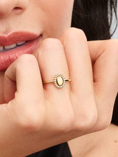 İşleme Yapılabilir Oval Hale Yüzük
