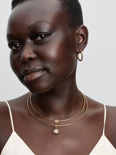 Tüp Şeklinde Choker Kolye