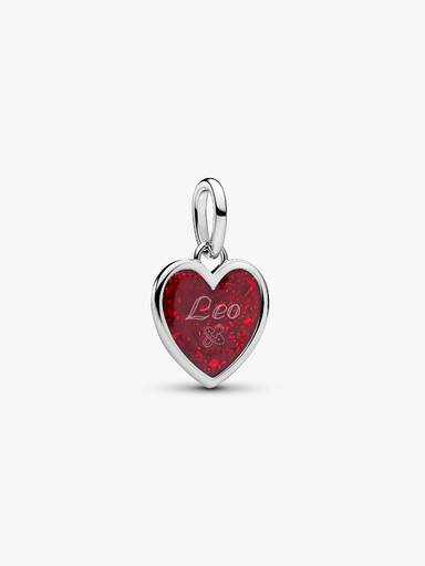 İşlenebilir Kırmızı Kalp Sallantılı Charm