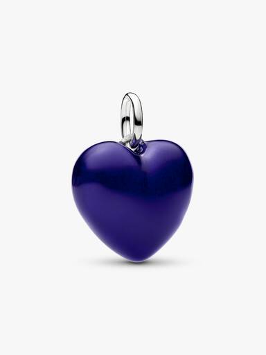 Mavi Dolgun Kalp Sallantılı Charm