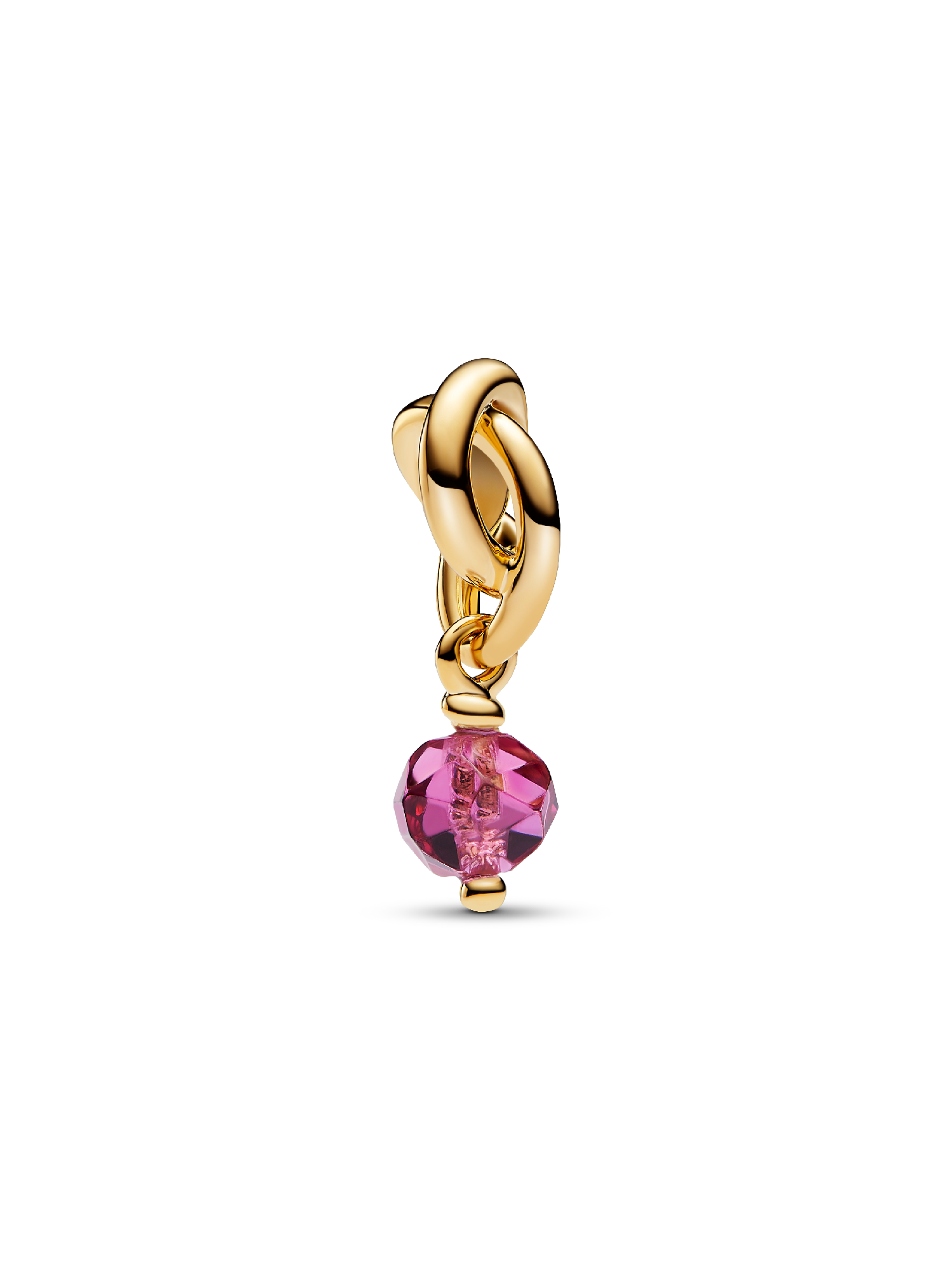 Kesme Yüzeyli Pembe Sonsuzluk Sarmalı Sallantılı Charm
