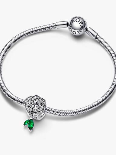 Açan Işıltılı Gül Charm