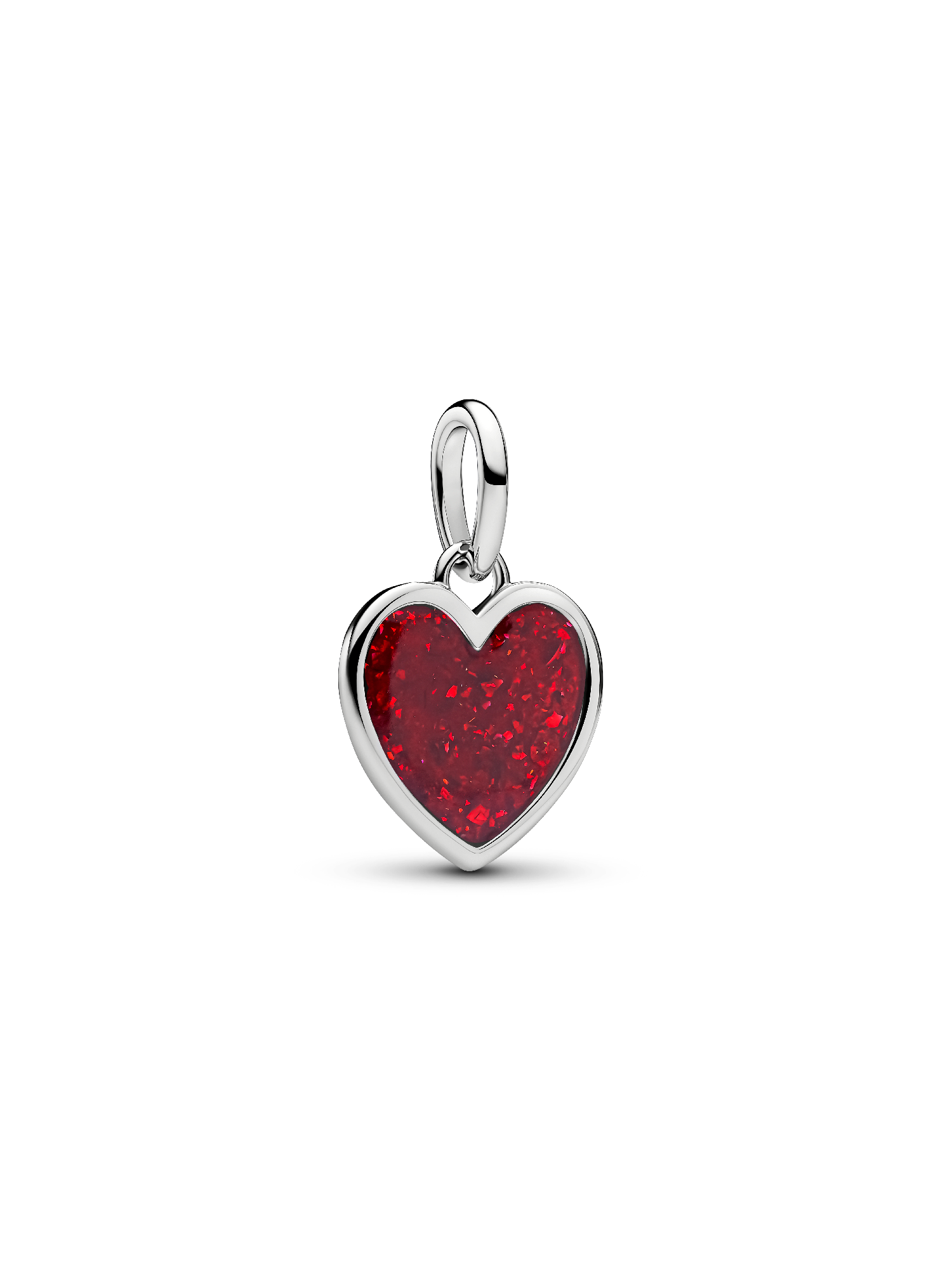 İşlenebilir Kırmızı Kalp Sallantılı Charm