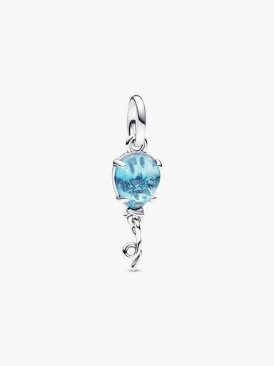 Mavi Murano Cam Balon Sallantılı Charm
