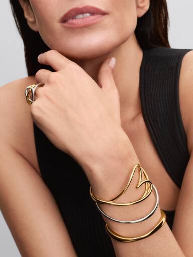 Doğal Şekilli Kalp Bangle Bileklik