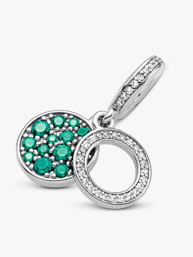 Işıltılı Yeşil Disk Sallantılı Charm
