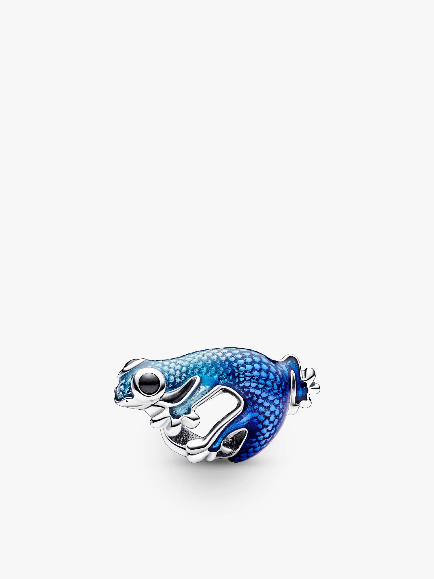 Metalik Mavi Geko Charm