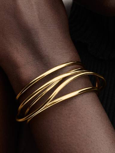 Doğal Şekilli Açık Tel Bangle Bileklik
