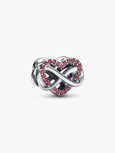 Sonsuzluk Kırmızı Kalp Charm