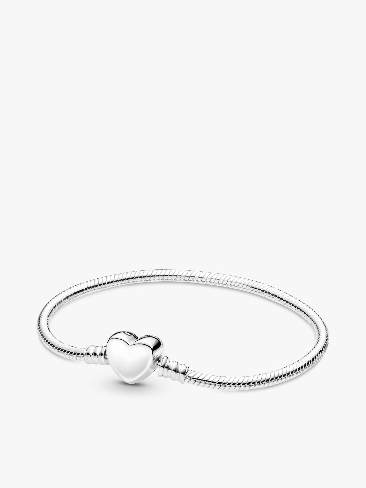 Pandora Moments Yazı İşlenebilir Kalp Klipsli Yılan Zincirli Bileklik